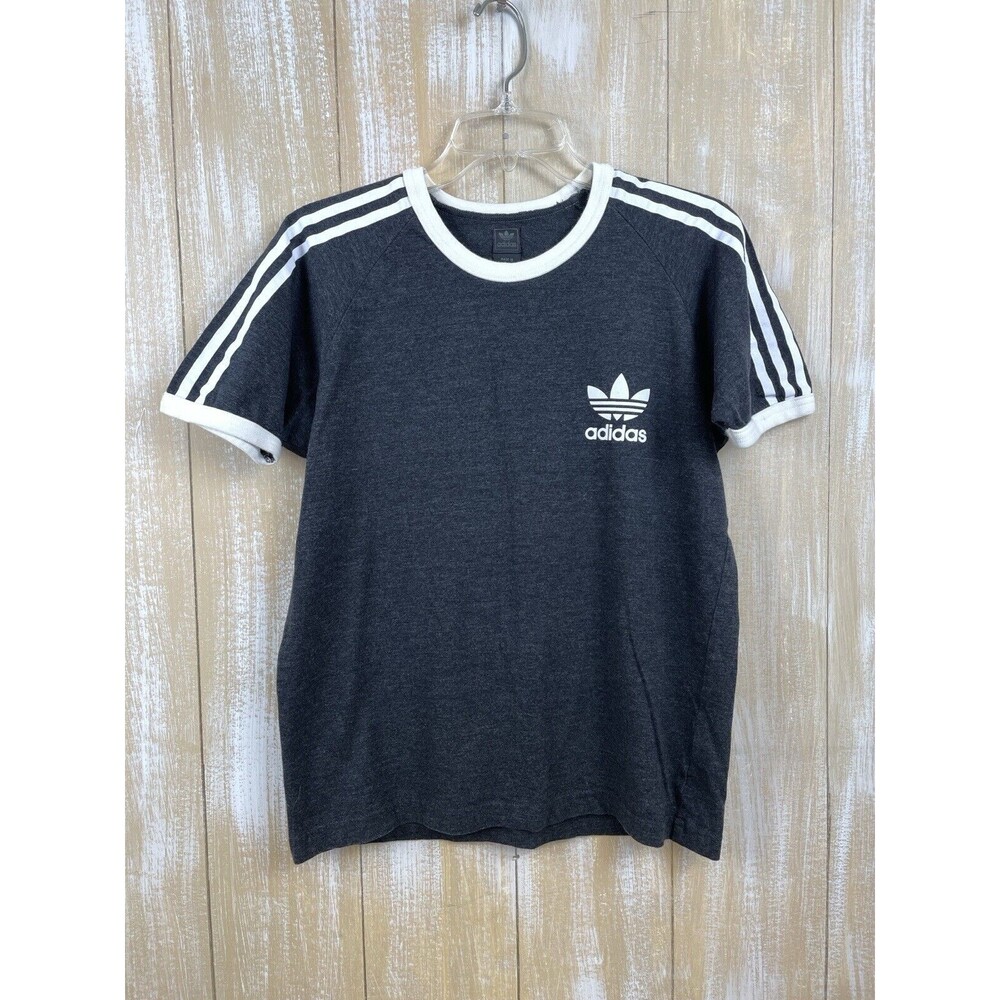 Adidas Trefoil Classic Logo T-Shirt Charcoal Gray Size S